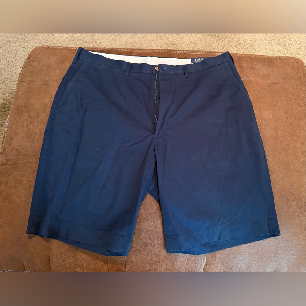 Polo Ralph Lauren 38T x 11" Navy Flat Front Chino Shorts